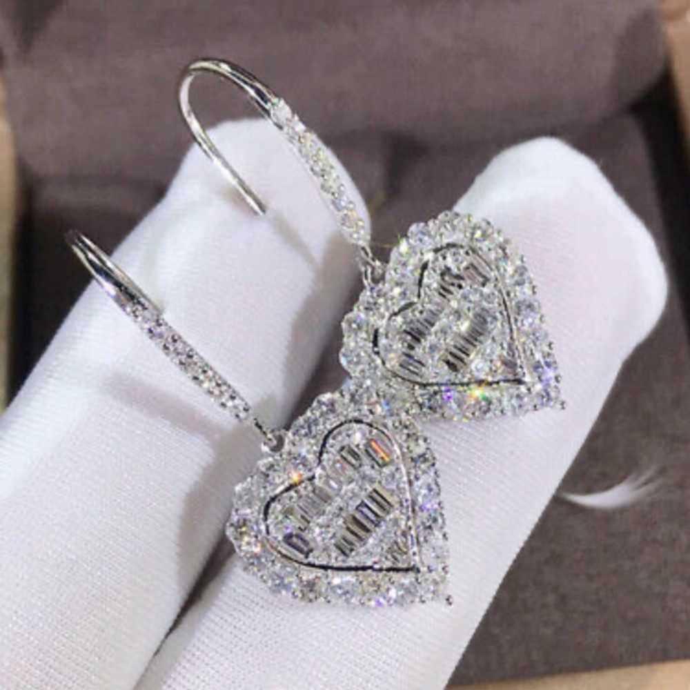 NEW Sunshine 925 Silver Drop Earrings for Women